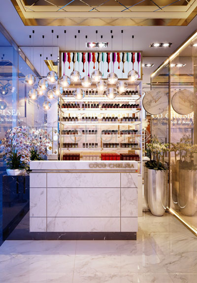  Thiết kế nội thất cửa hàng nails Coco Chelsea - London sang trọng