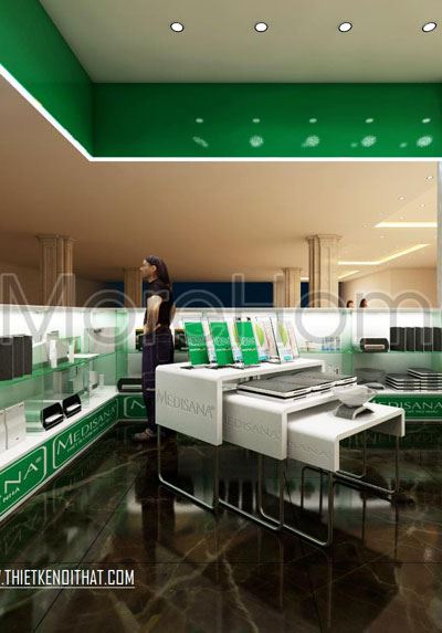 Thiết kế nội thất showroom thiết bị y tế hiện đại- tại Royal City